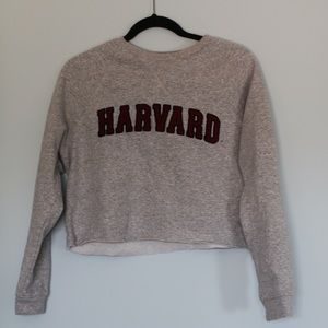 Cropped Harvard Crewneck